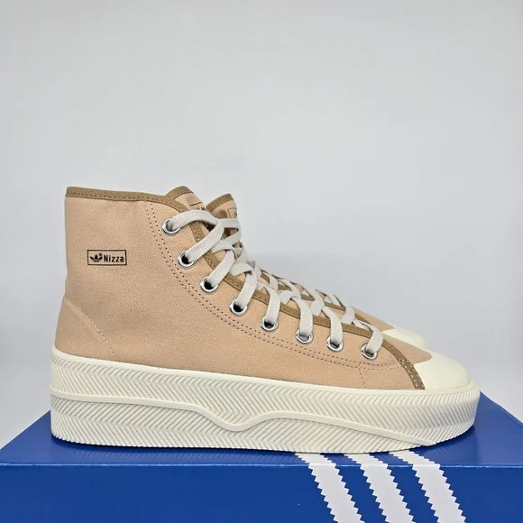 Adidas Men's Nizza 2 Platform GX0989 'Pale Nude' High Top Shoes Size 10 New